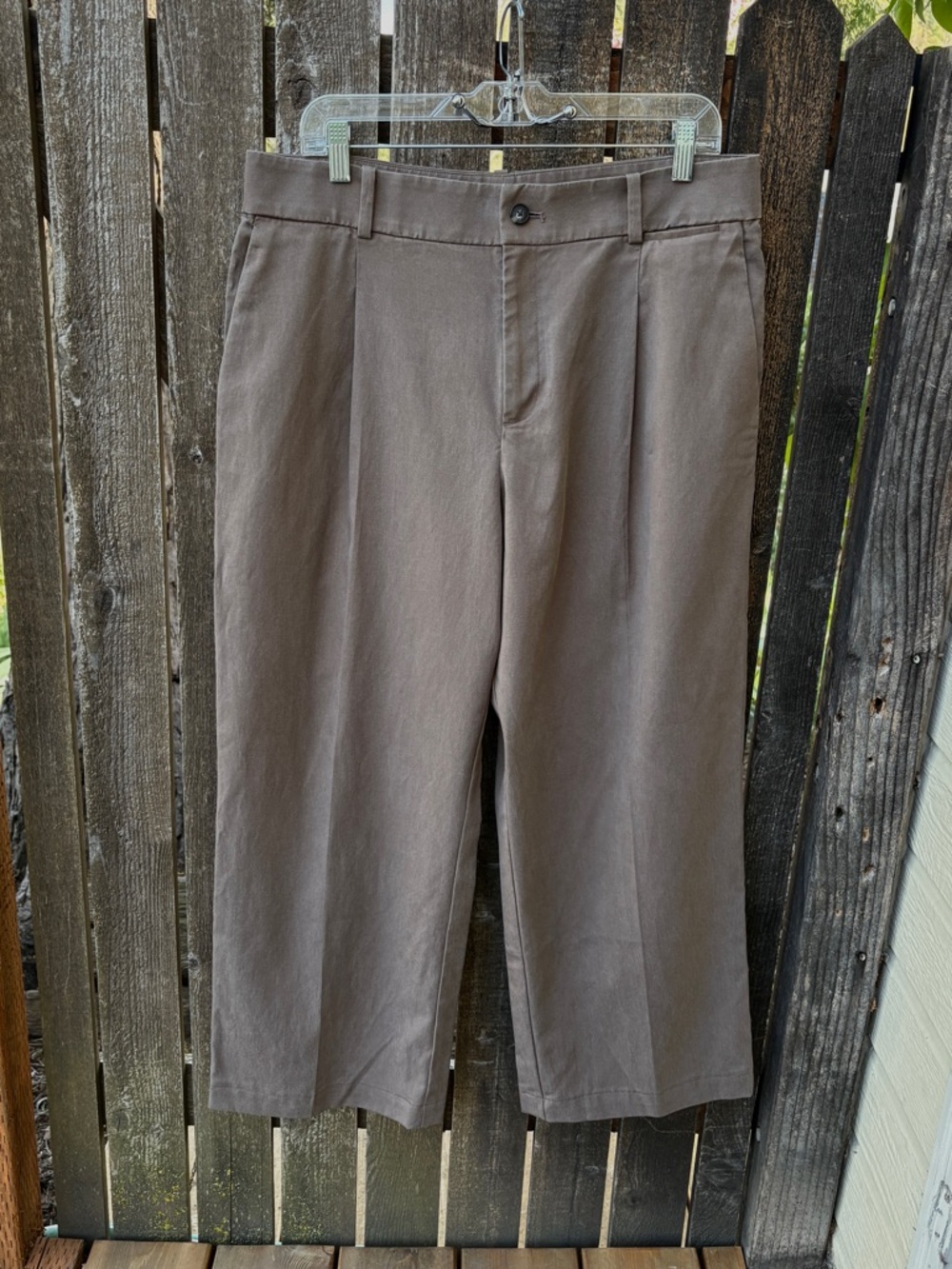 Everlane Wm’s The Wide-Leg Trouser In Buttersmooth NWOT In Deep Taupe Sz 12R